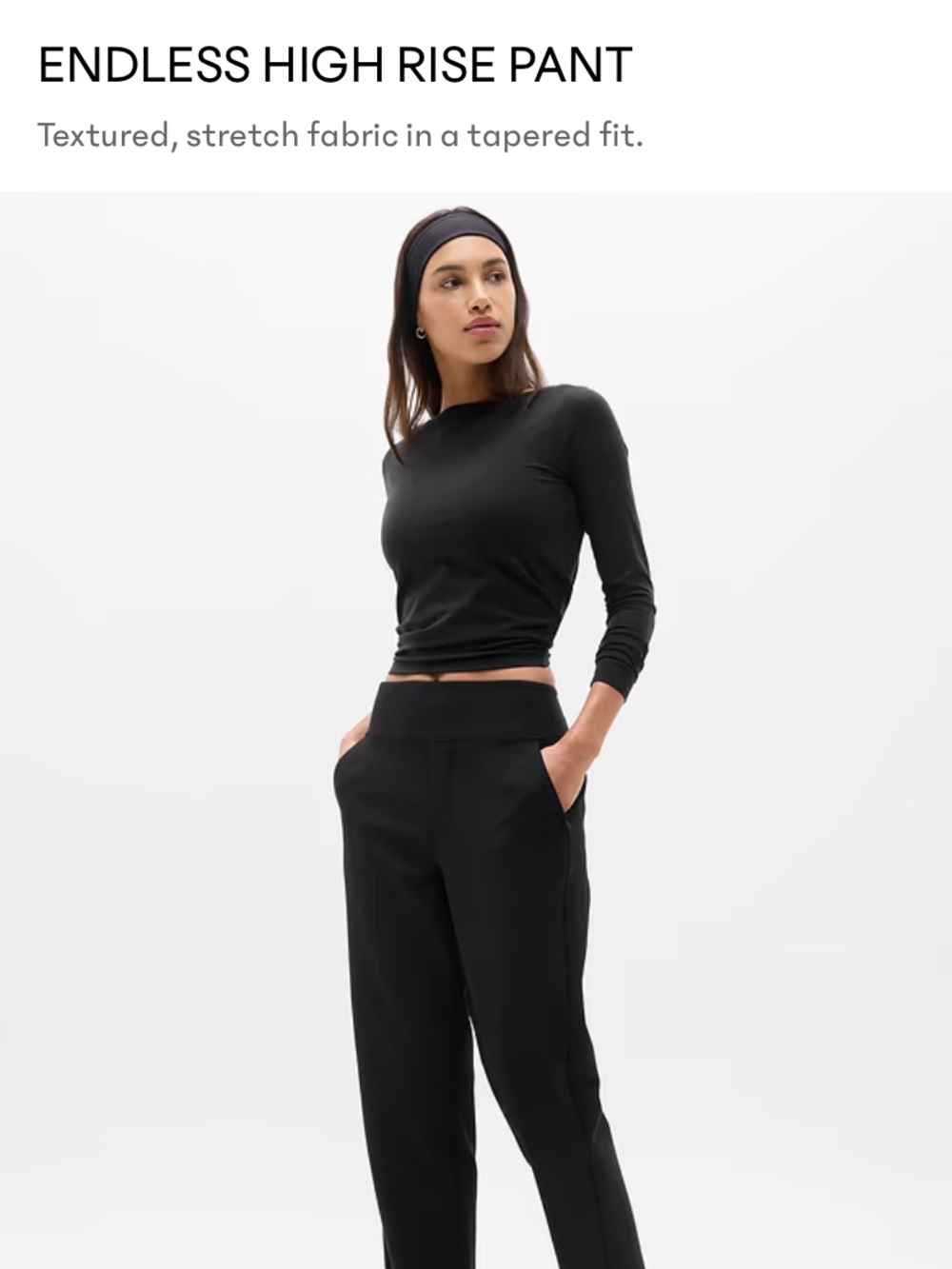 ATHLETA Endless high rise slacks trousers Navy blue size 8